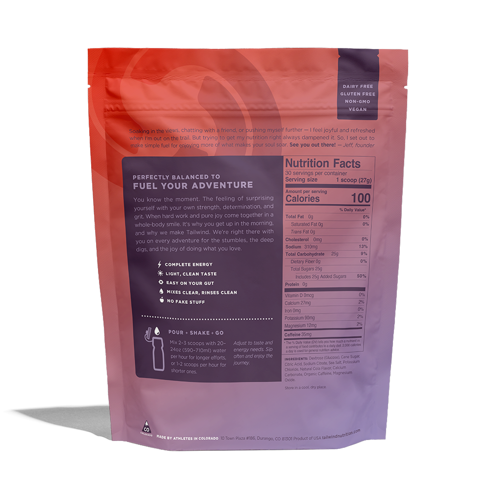 Tailwind Endurance Fuel - Cola Caffeinated - 30 Servings