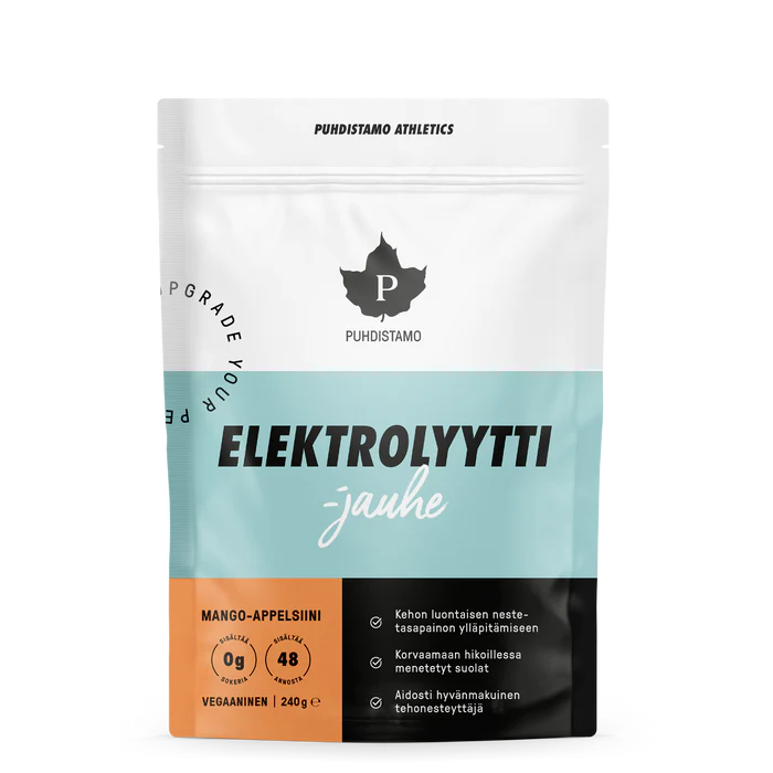 Puhdistamo Electrolyte Powder - Mango Orange - 48 Servings
