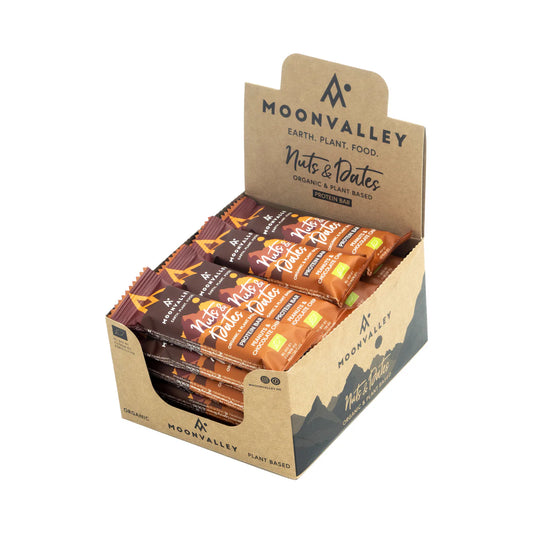 Moonvalley Organic Nuts & Dates - Peanuts & Chocolate - Mix Box of 16 servings