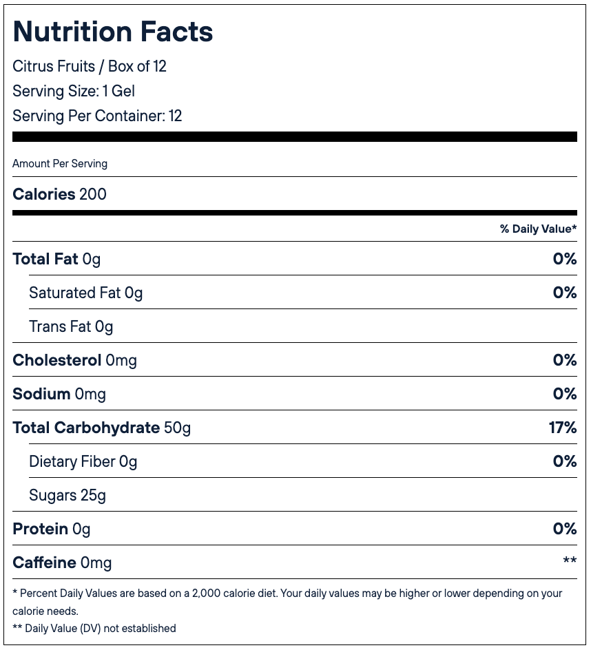Styrkr Energy Gel 50 - Agrumi