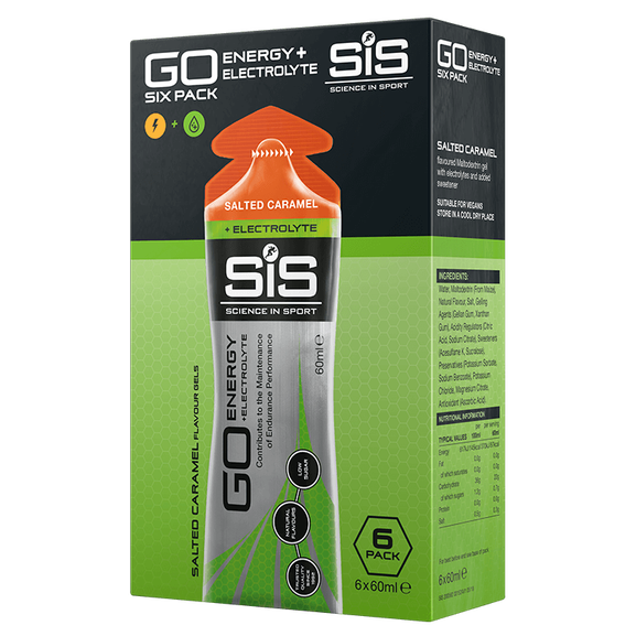 SIS Go Isotonic Energy + Electrolyte Gel - Salted Caramel - Pack of 6 servings