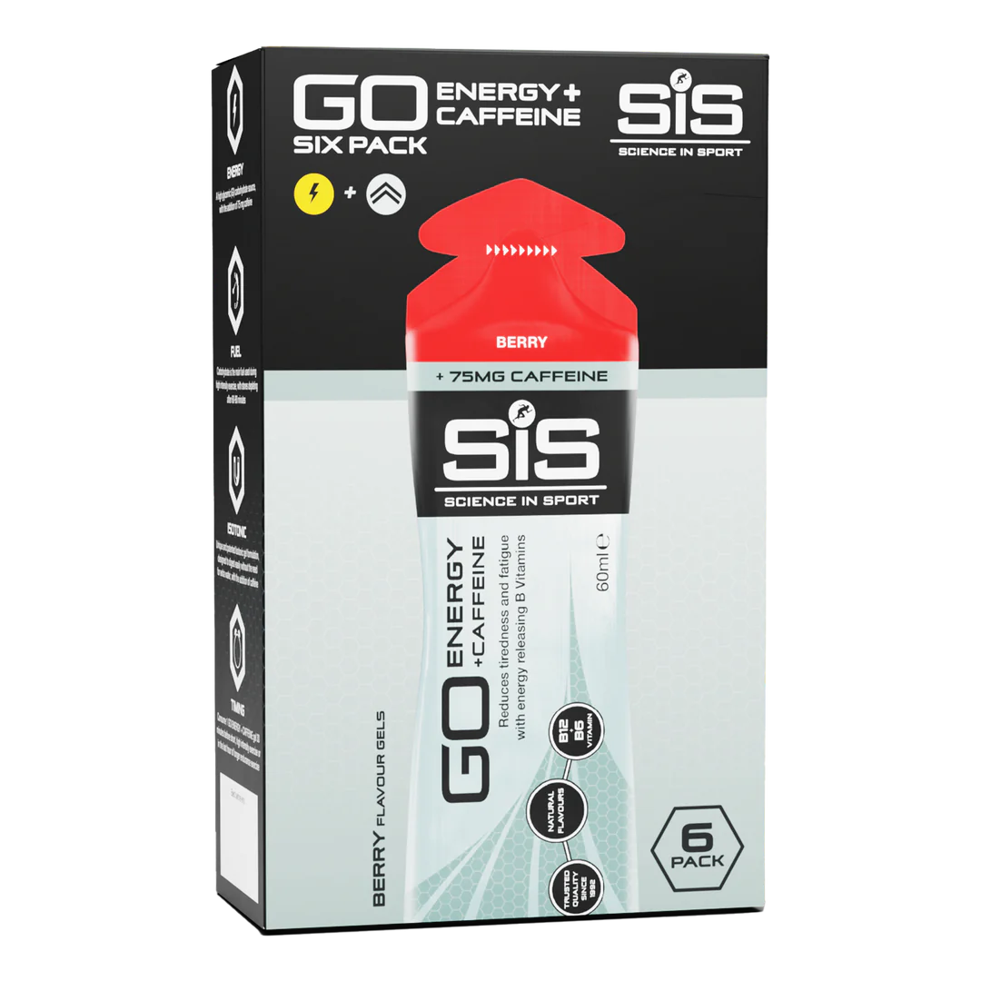 SIS Go Isotonic Energy + Caffeine Gel - Berry - Pack of 6 servings