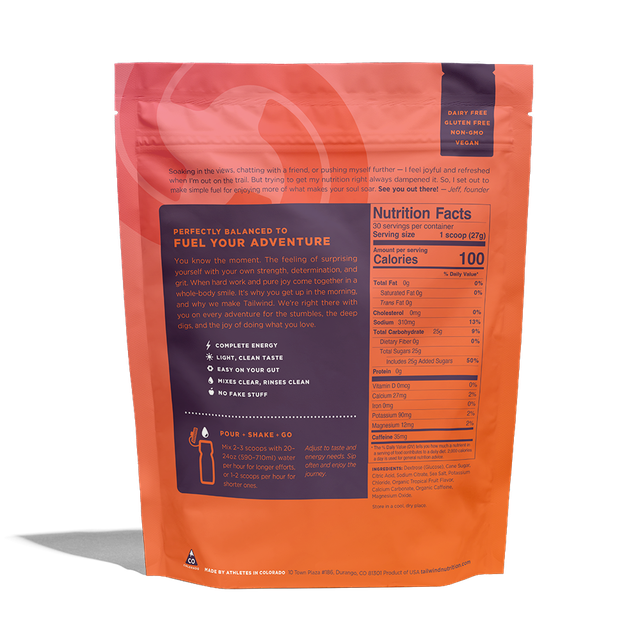 Tailwind Endurance Fuel - Tropical Caffeinated - 30 Servings