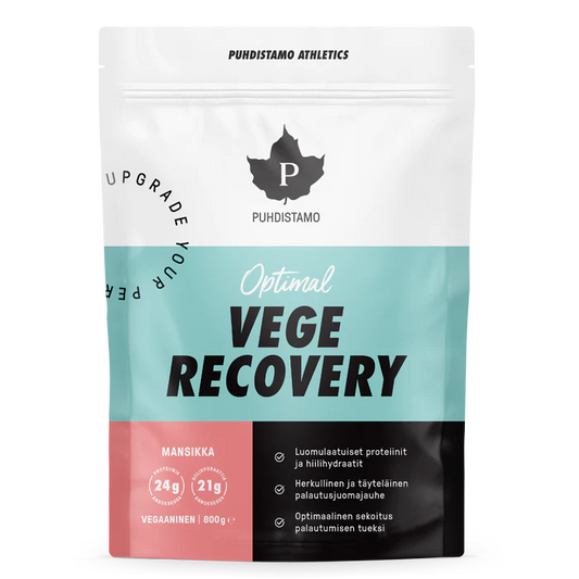 Puhdistamo Optimal Vegan Recovery - Strawberry - 16 Servings