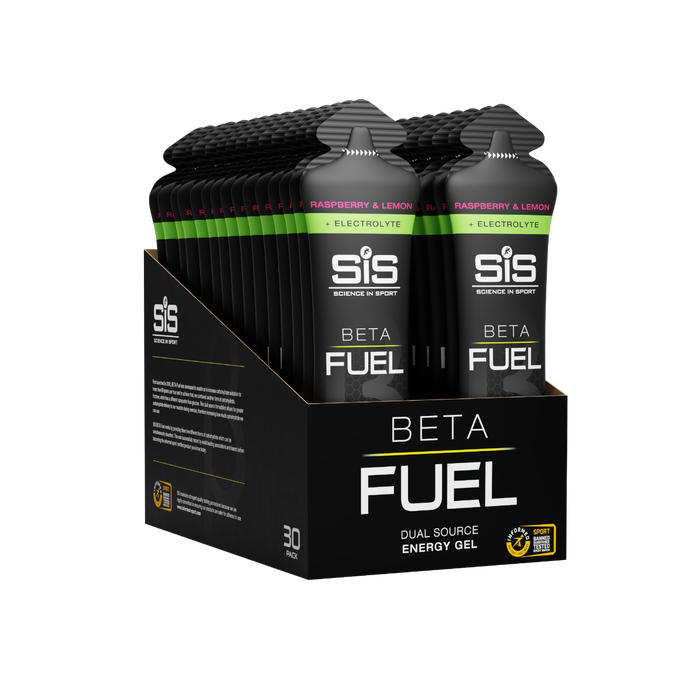 SIS Beta Fuel Energy Gel + Electrolyte - Raspberry & Lemon - Pack of 30 servings