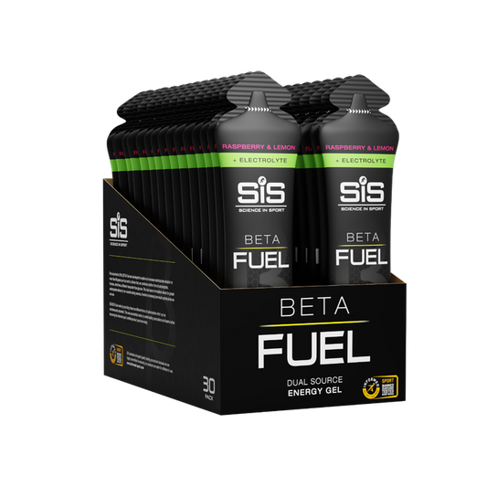 SIS Beta Fuel Energy Gel + Electrolyte - Raspberry & Lemon - Pack of 30 servings