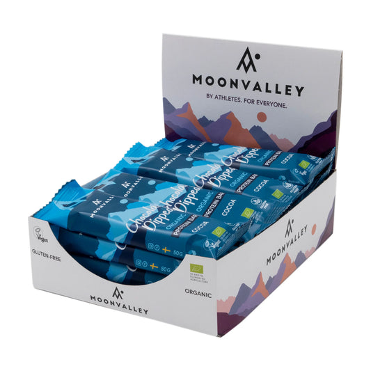 Moonvalley Organic Protein Bar - Chocolate-Dipped Cocoa - Box of 12 servings