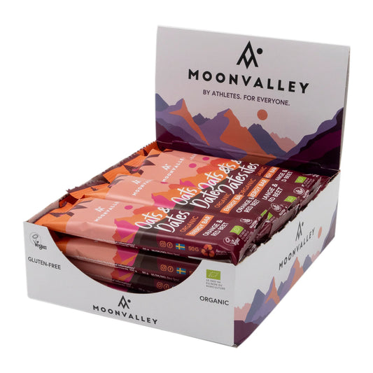 Moonvalley Organic Energy Bar - Red Beets & Orange - Box of 12 servings