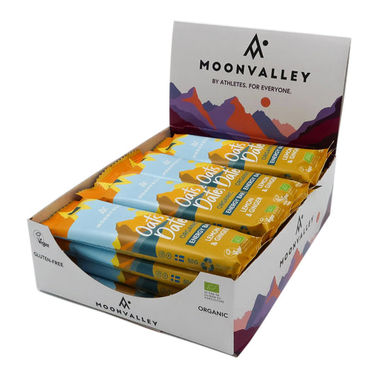 Moonvalley Organic Energy Bar - Lemon & Ginger - Box of 12 servings