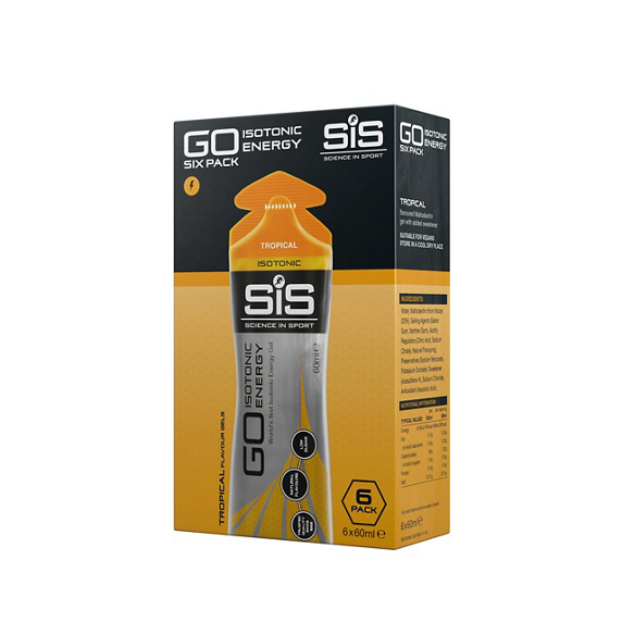 SIS Go Isotonic Energy Gel - Tropical - Pack of 6 servings