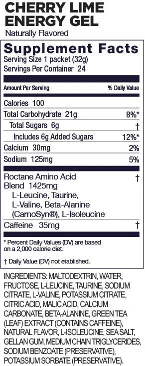 GU Roctane Energy Gel + Caffeine - Cherry Lime