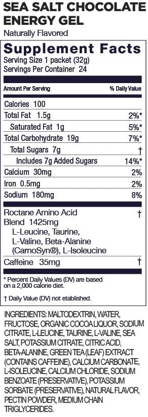 GU Roctane Energy Gel + Caffeine - Sea Salt Chocolate