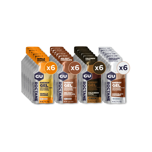 GU Roctane Energy Gel + Caffeine - Mixed Box Indulgent Flavors