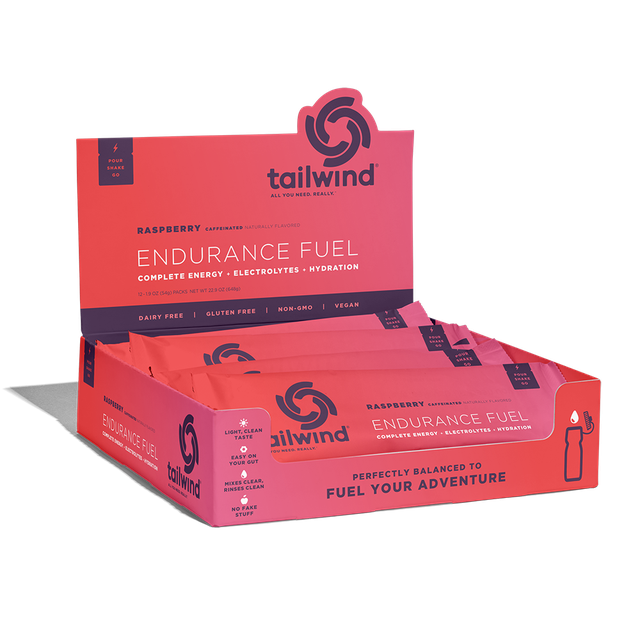 Tailwind Endurance Fuel - Raspberry Caffeinated - Box of 12 servings