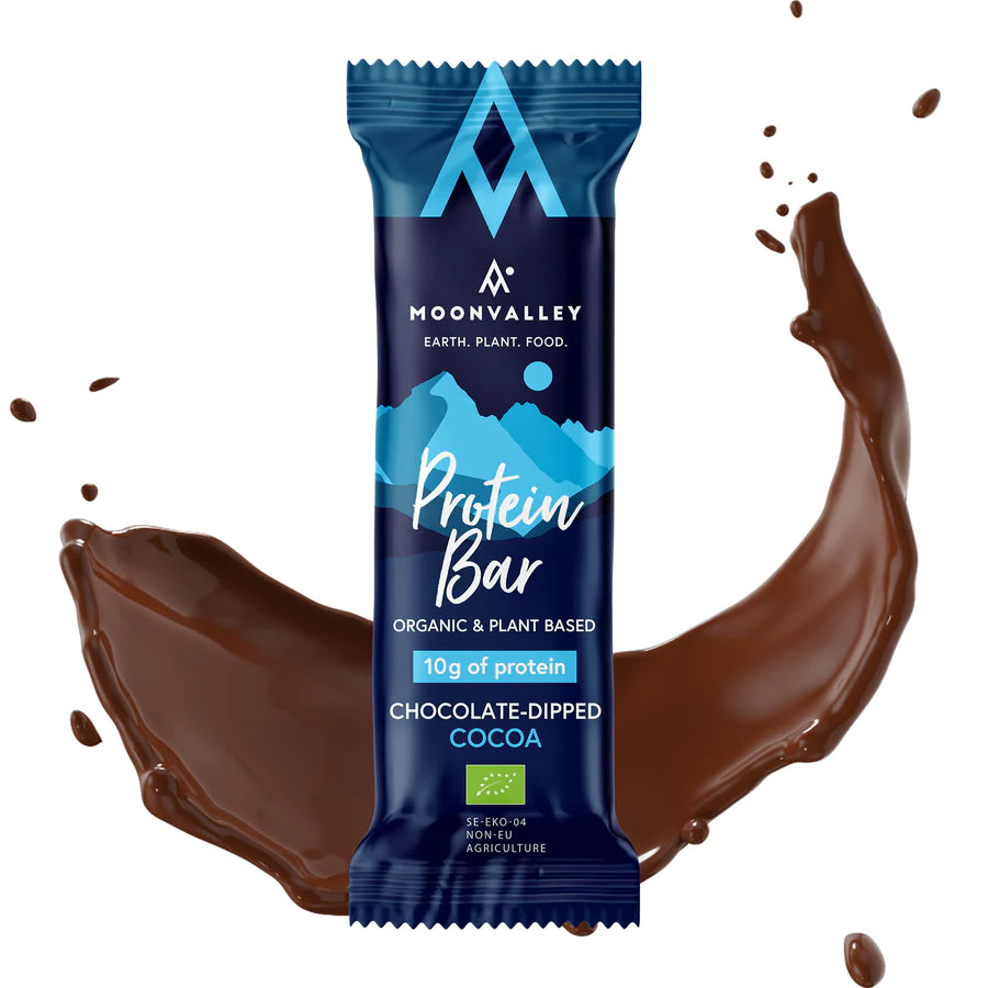 Moonvalley Organic Protein Bar - Chocolate-Dipped Cocoa - Single serving
