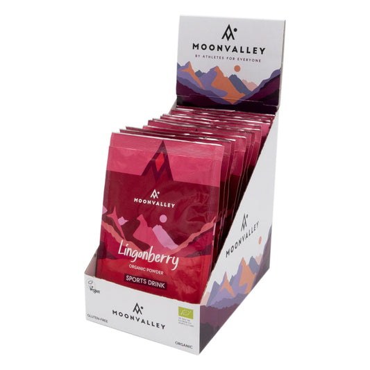 Moonvalley Organic Sports Drink - Lingonberry - Box of 12 servings