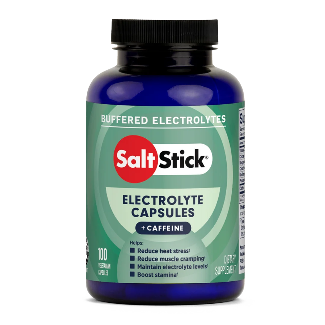 SaltStick Capsules + Caffeine - Bottle of 100 tablets