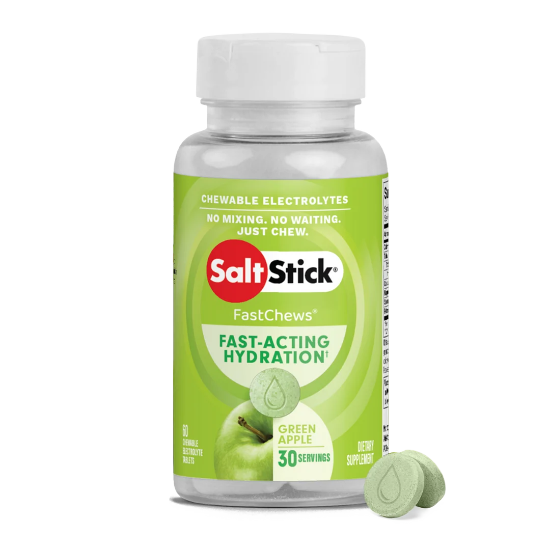 SaltStick FastChews - Green Apple - Bottle of 60 tablets