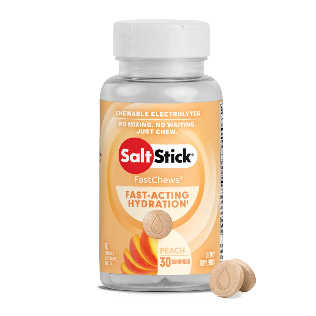 SaltStick FastChews - Peach - Bottle of 60 tablets