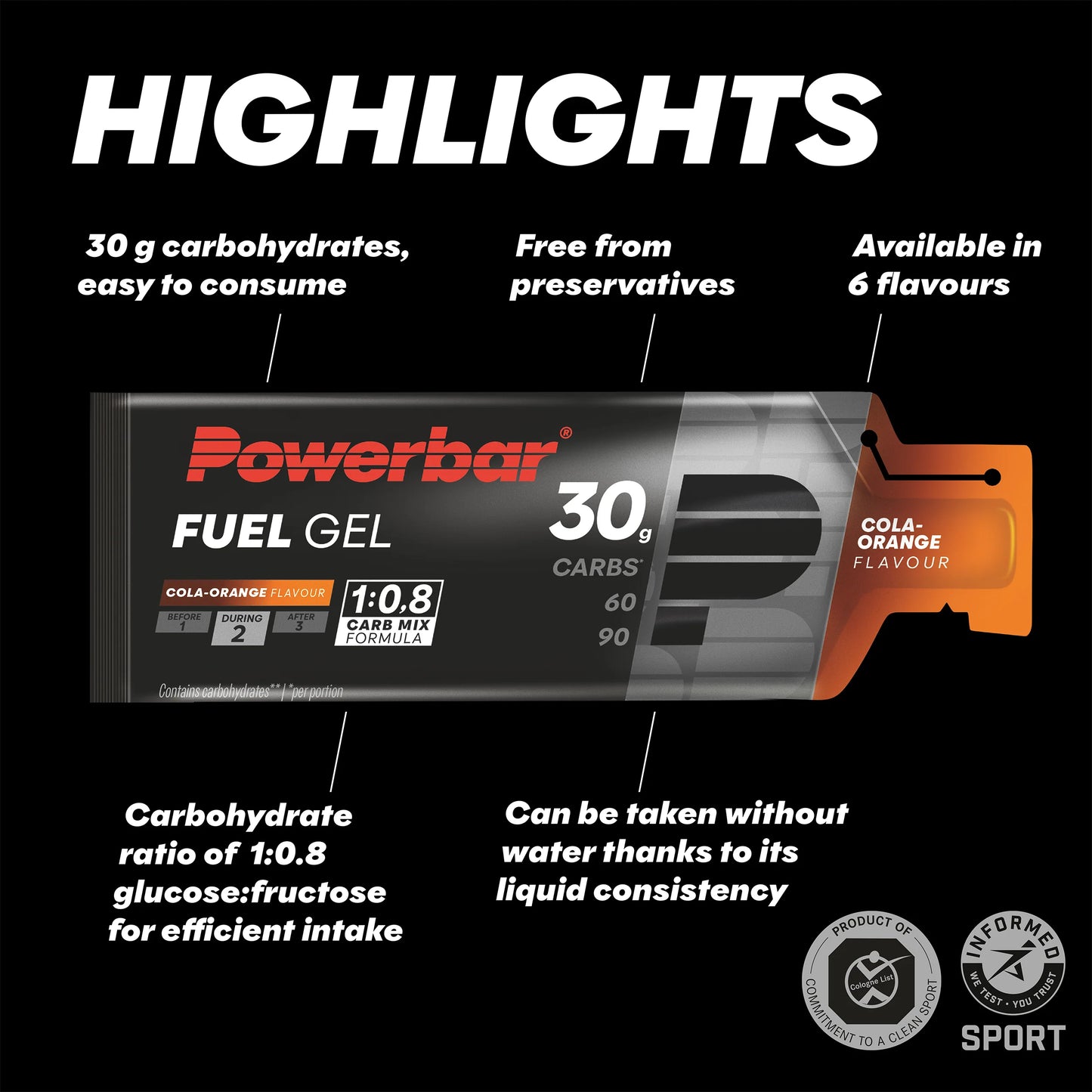 Black Line Fuel 30 Gel - Cola & Orange