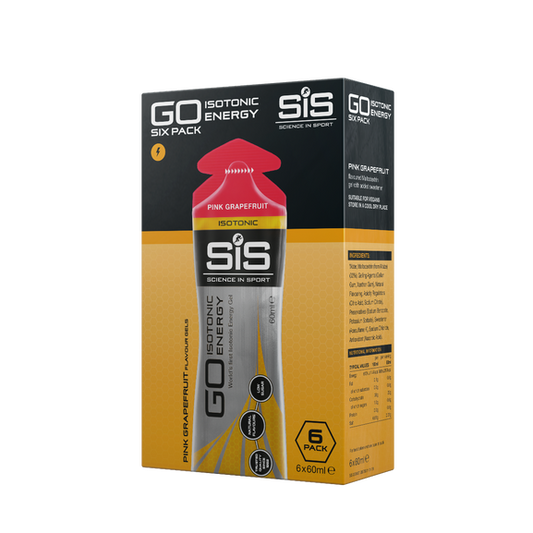 SIS Go Isotonic Energy Gel - Pink Grapefruit - Pack of 6 servings