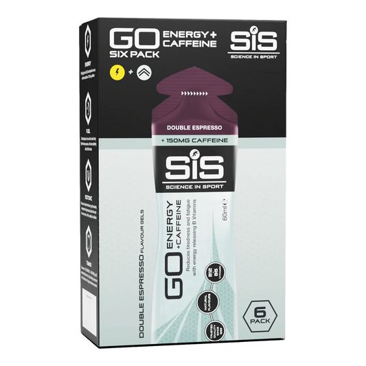 SIS Go Isotonic Energy + Caffeine Gel - Double Espresso - Pack of 6 servings