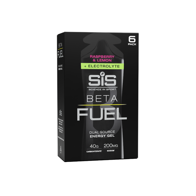 SIS Beta Fuel Energy Gel + Electrolyte - Raspberry & Lemon - Pack of 6 servings