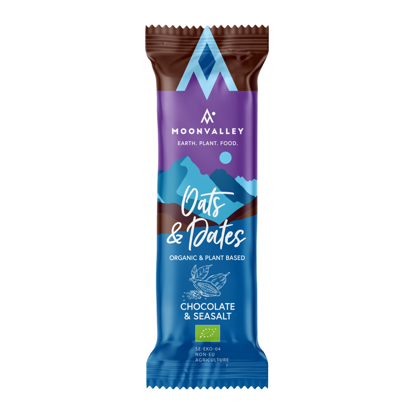 Moonvalley Organic Energy Bar - Chocolate & Seasalt - Single serving