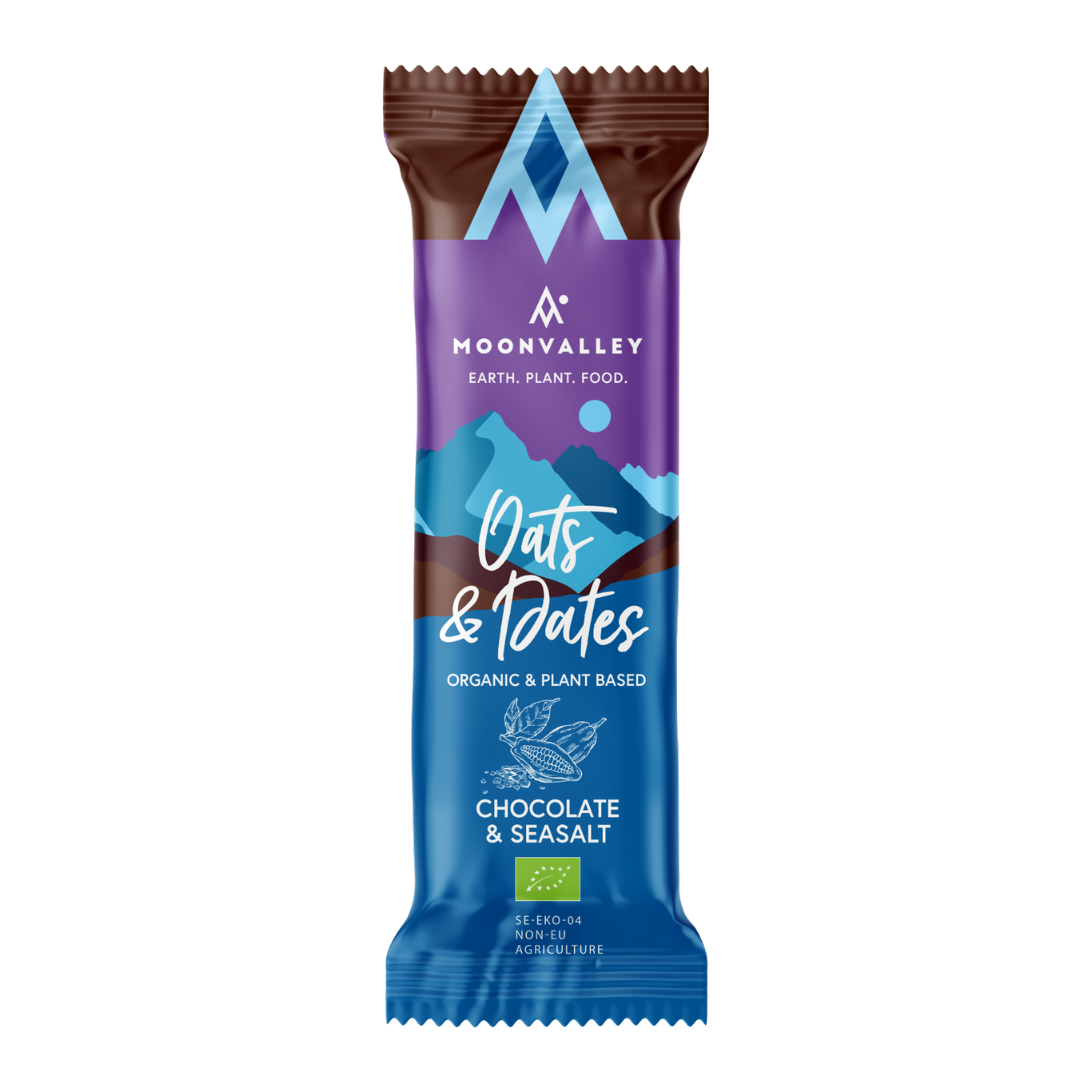 Moonvalley Organic Energy Bar - Chocolate & Seasalt - Box of 18 servings